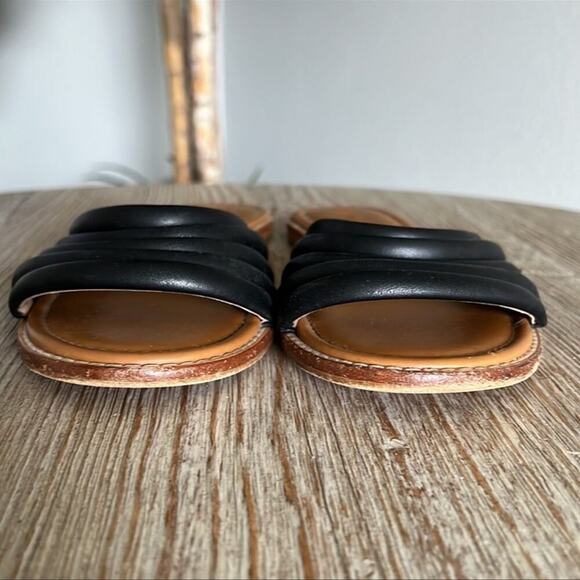 Madewell Addie Black Leather Slides - Picture 6 of 9